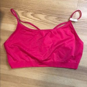 NWT Gap Bright Pink Bralette Sz L